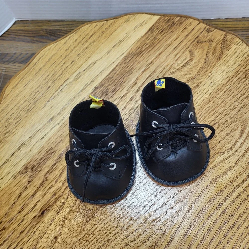Build A Bear Workshop Faux Leather Lace Up Boots Plush Stuffed Animal Accessory